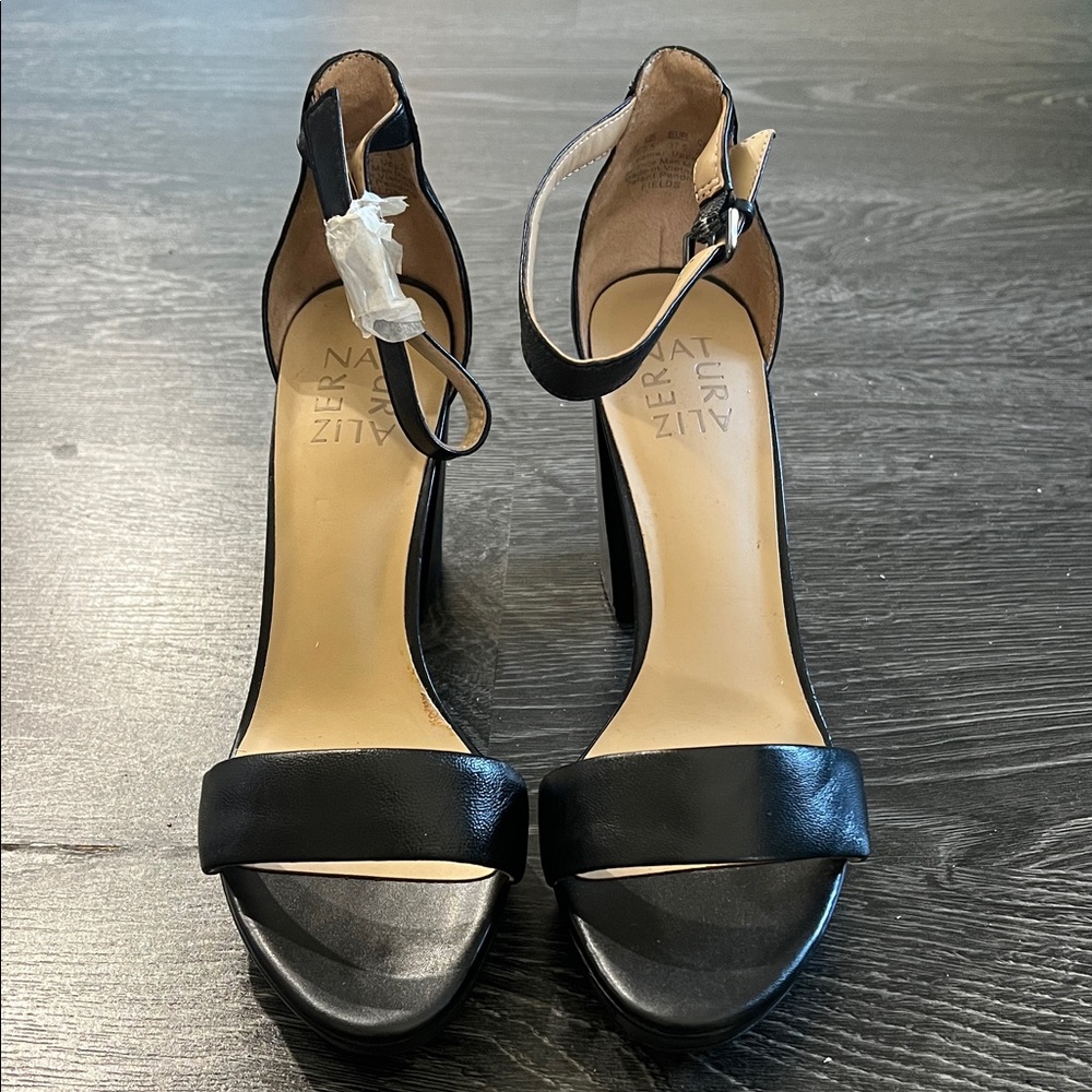 Naturalizer Black Heeled Sandals (4 inches)